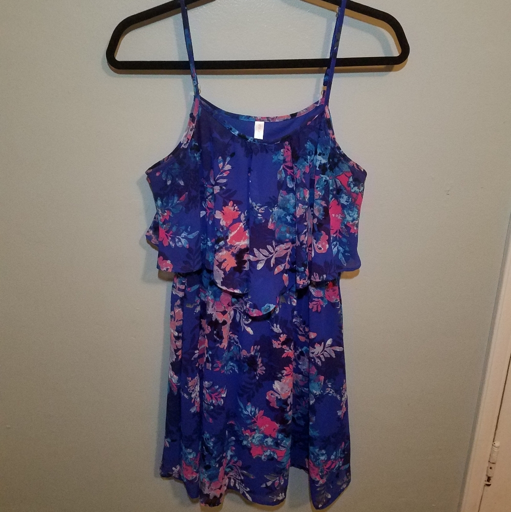 Xhilaration blue floral dress